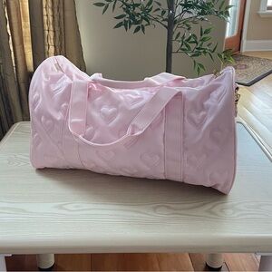 Stoney Clover Lane x Target Light Pink Quilted Hearts Duffle Bag
